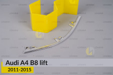 Хромована декоративна маска середня Audi A4 B8 (2011-2015) рест ліва