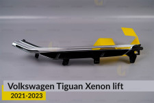 Хромована декоративна маска середня VW Volkswagen Tiguan Xenon (2021-2023) рест ліва