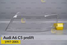 Скло фари Audi A6 C5 (1997-2001) дорест ліве