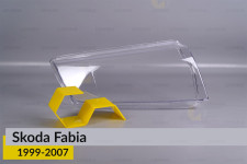 Стекло фары Skoda Fabia (1999-2007) правое