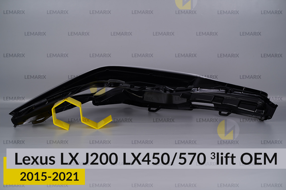 Скло фари Lexus LX J200 LX450/570 OEM (2015-2021) 3 рест ліве