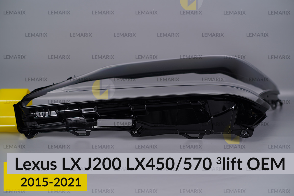 Скло фари Lexus LX J200 LX450/570 OEM (2015-2021) 3 рест ліве