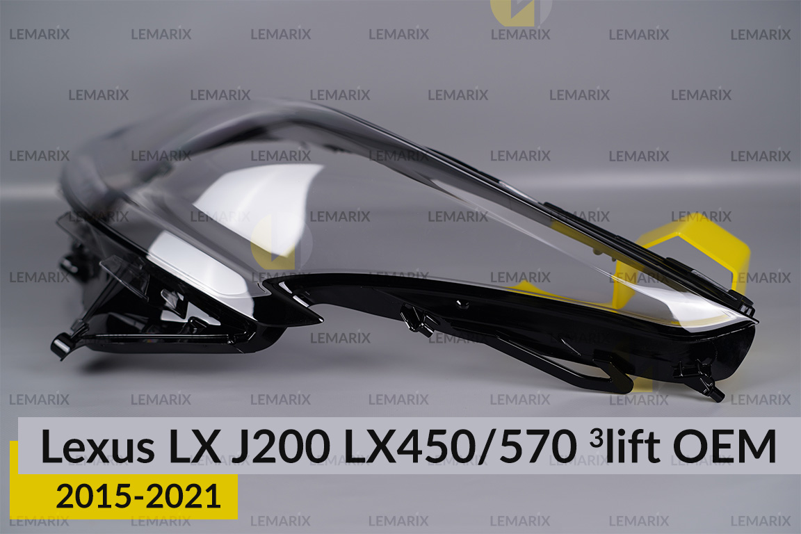 Скло фари Lexus LX J200 LX450/570 OEM (2015-2021) 3 рест ліве