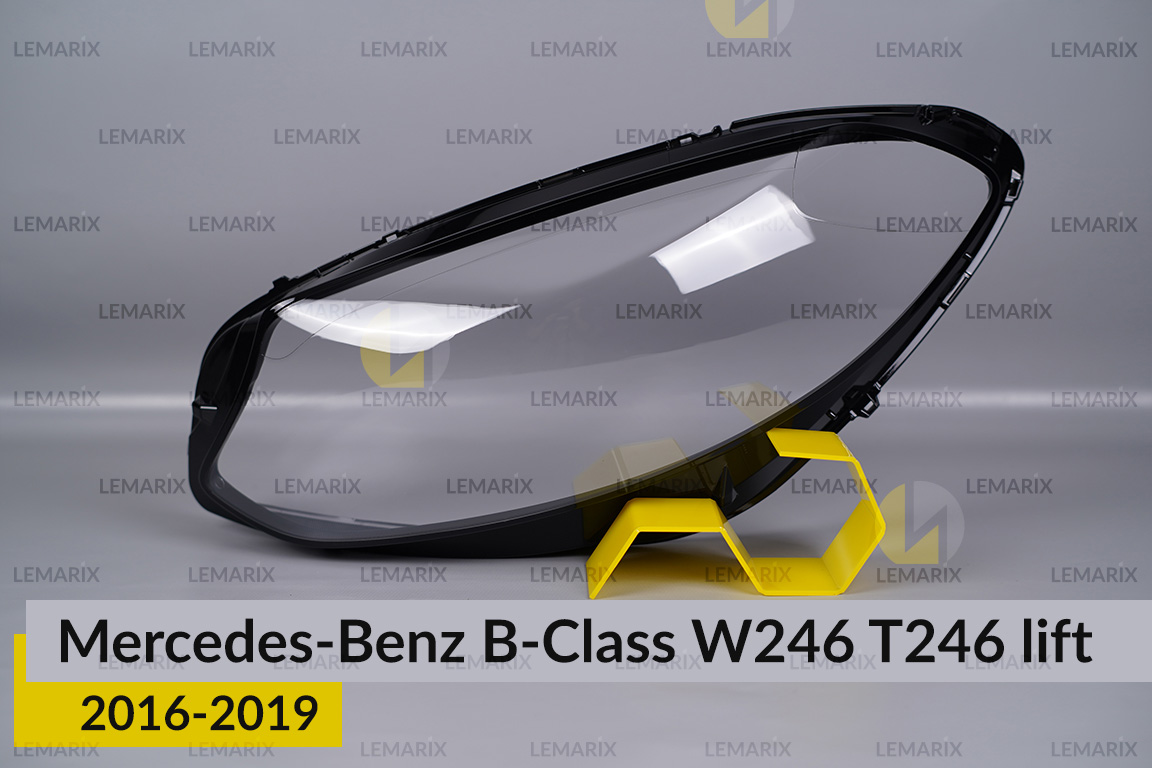 Скло фари Mercedes-Benz B-Class W246 T246 (2016-2019) рест ліве