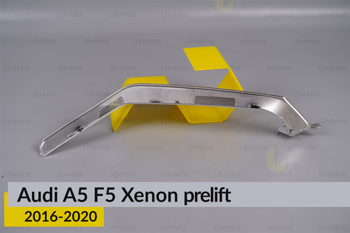 Хромована декоративна маска середня Audi A5 F5 Xenon (2016-2020) дорест права