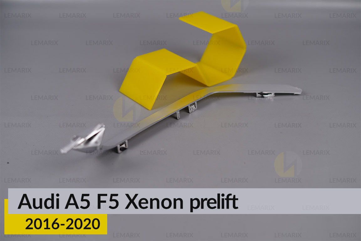 Хромована декоративна маска середня Audi A5 F5 Xenon (2016-2020) дорест права