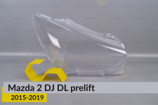 Скло фари Mazda 2 DJ DL (2015-2019) дорест праве