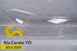 Скло фари Kia Cerato YD (2012-2018) праве