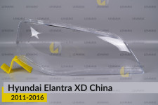 Стекло фары Hyundai Elantra XD China (2011-2016) правое