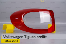Скло заднього ліхтаря зовнішнє в крилі VW Volkswagen Tiguan (2006-2011) дорест ліве