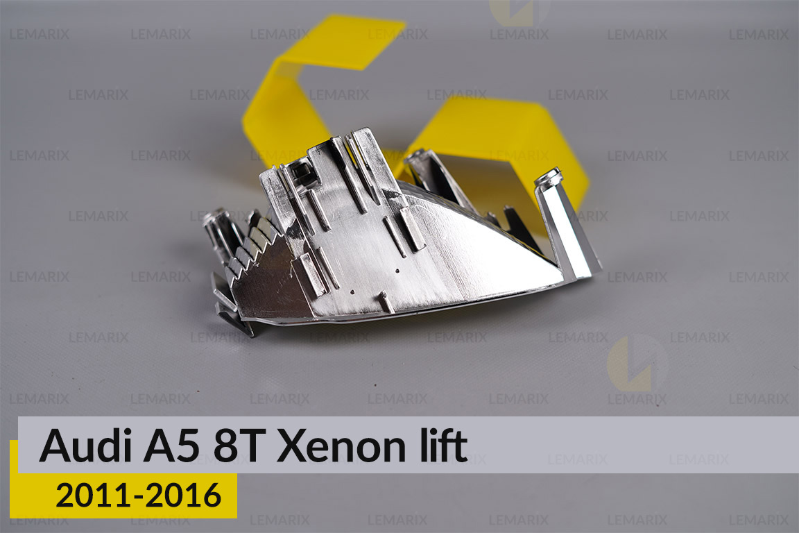 Хромована маска рефлектора Audi A5 8T Xenon (2011-2016) рест ліва