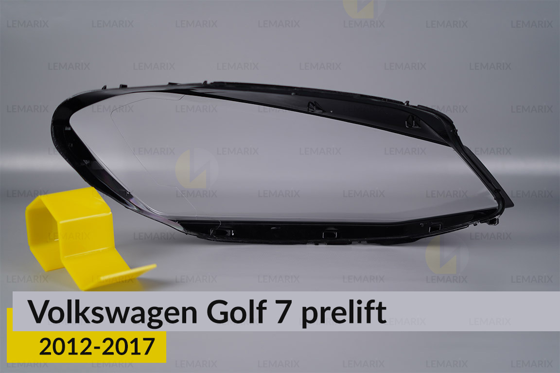 Скло фари VW Volkswagen Golf 7 (2012-2017) полоски дорест ліве