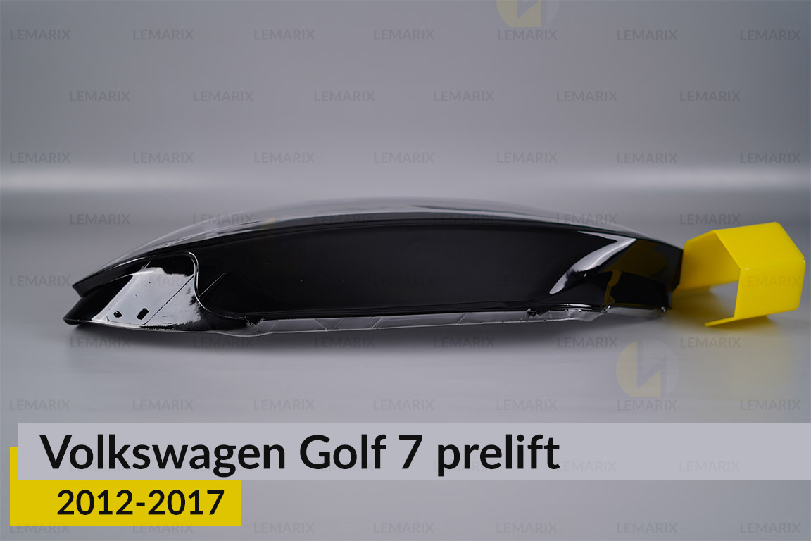 Скло фари VW Volkswagen Golf 7 (2012-2017) полоски дорест ліве