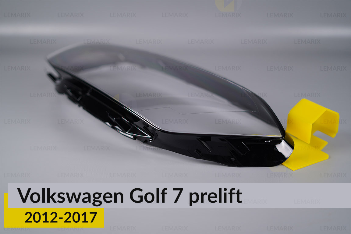 Скло фари VW Volkswagen Golf 7 (2012-2017) полоски дорест ліве