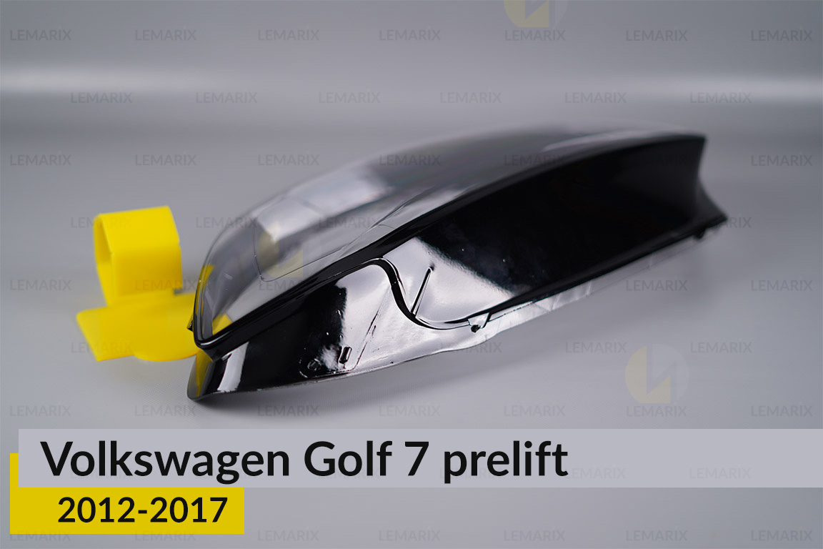 Скло фари VW Volkswagen Golf 7 (2012-2017) полоски дорест ліве