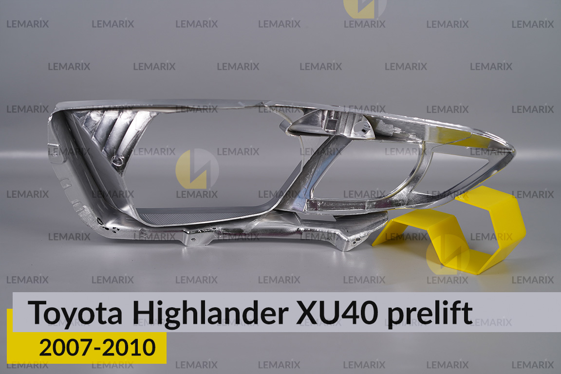 Хромована декоративна маска Toyota Highlander XU40 (2007-2010) дорест права