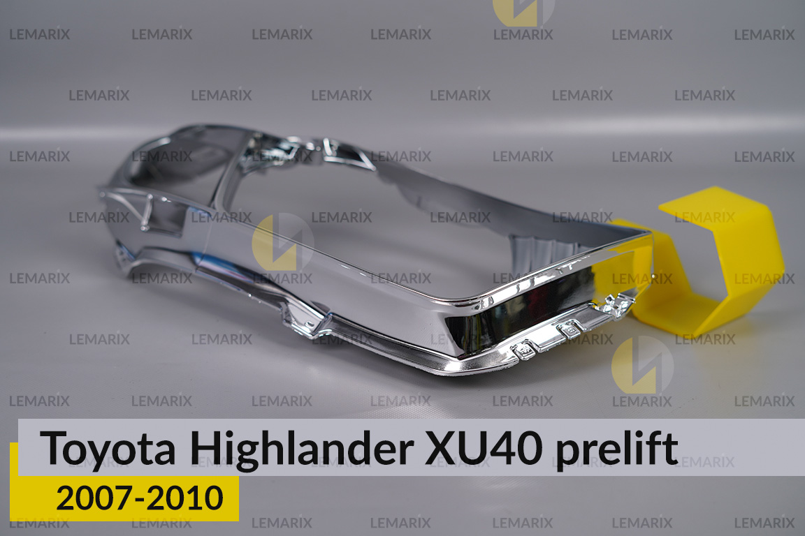Хромована декоративна маска Toyota Highlander XU40 (2007-2010) дорест права