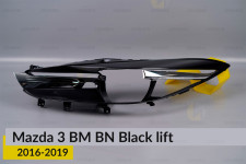 Декоративная маска Mazda 3 BM BN Black (2016-2019) рест левая