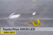 Стекло фары Toyota Prius XW30 LED (2009-2015) левое