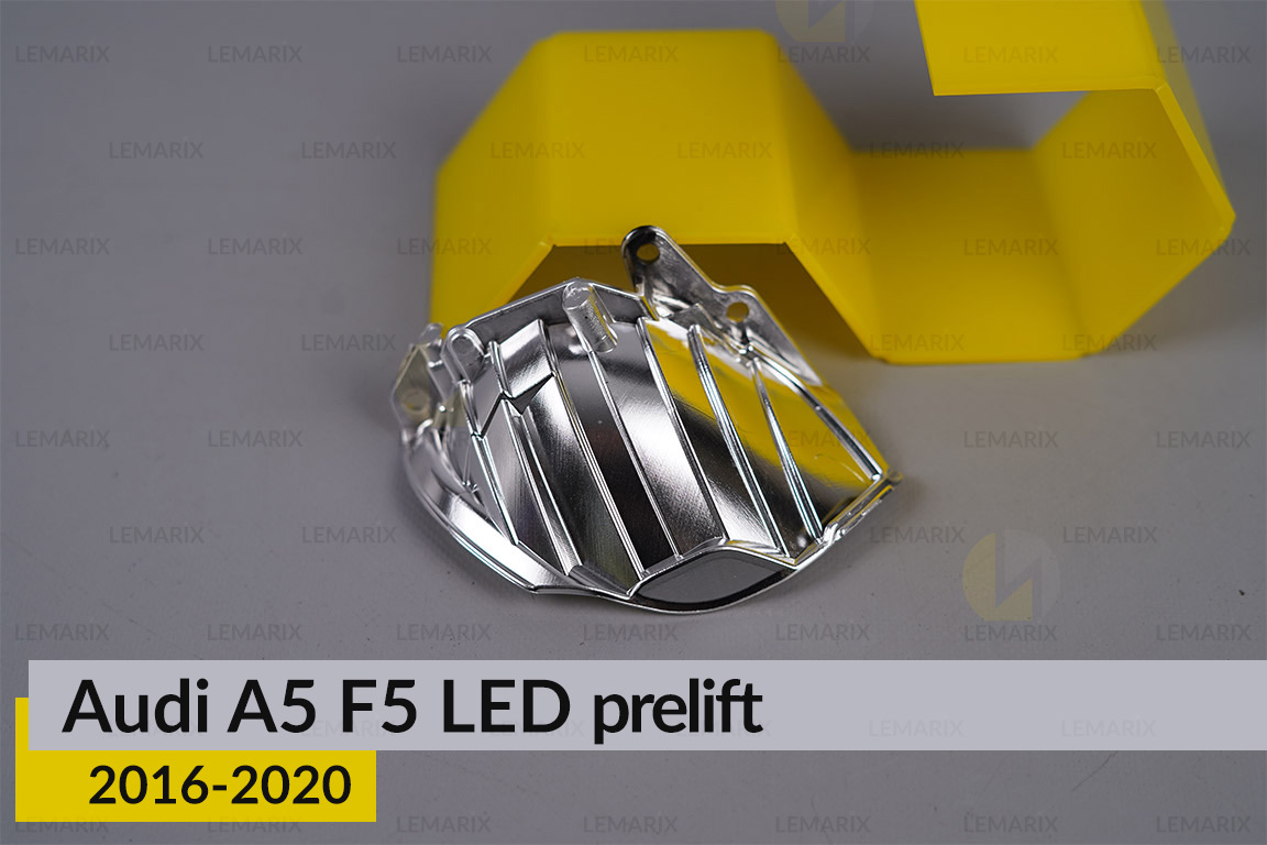 Хромована маска світлорозсіювача Audi A5 F5 LED (2016-2020) дорест права
