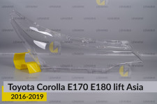 Стекло фары Toyota Corolla E170 E180 Asia (2016-2019) рест правое