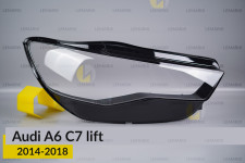 Скло фари Audi A6 C7 (2014-2018) рест праве