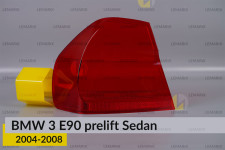Скло заднього ліхтаря зовнішнє в крилі BMW 3 E90 Sedan (2004-2008) дорест ліве