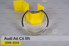 Хромована маска лінзи мала Audi A6 C6 (2008-2010) рест права