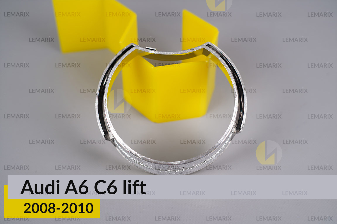 Хромована маска лінзи мала Audi A6 C6 (2008-2010) рест права
