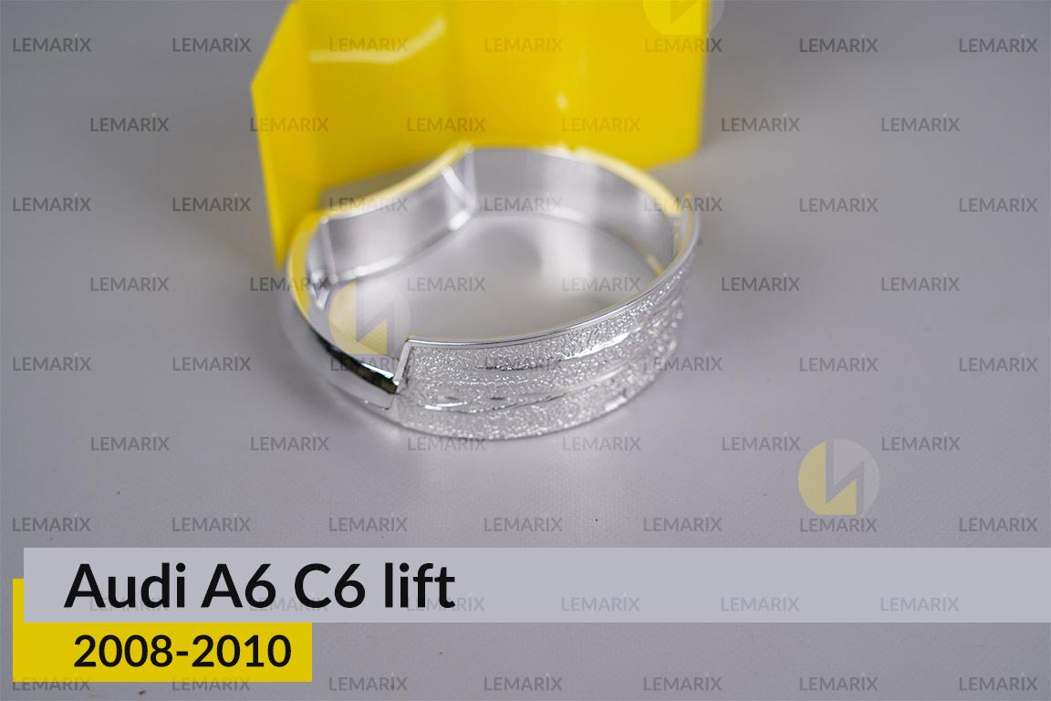 Хромована маска лінзи мала Audi A6 C6 (2008-2010) рест права
