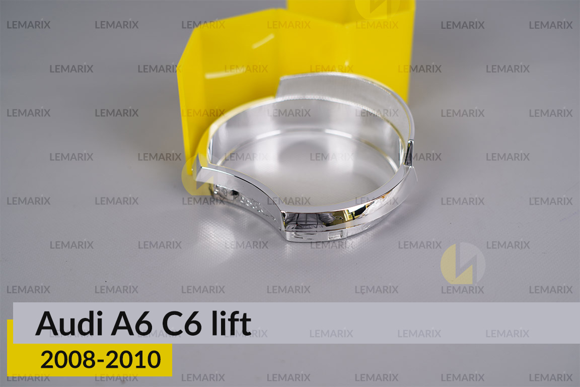 Хромована маска лінзи мала Audi A6 C6 (2008-2010) рест права