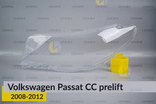 Скло фари VW Volkswagen Passat CC (2008-2012) дорест ліве