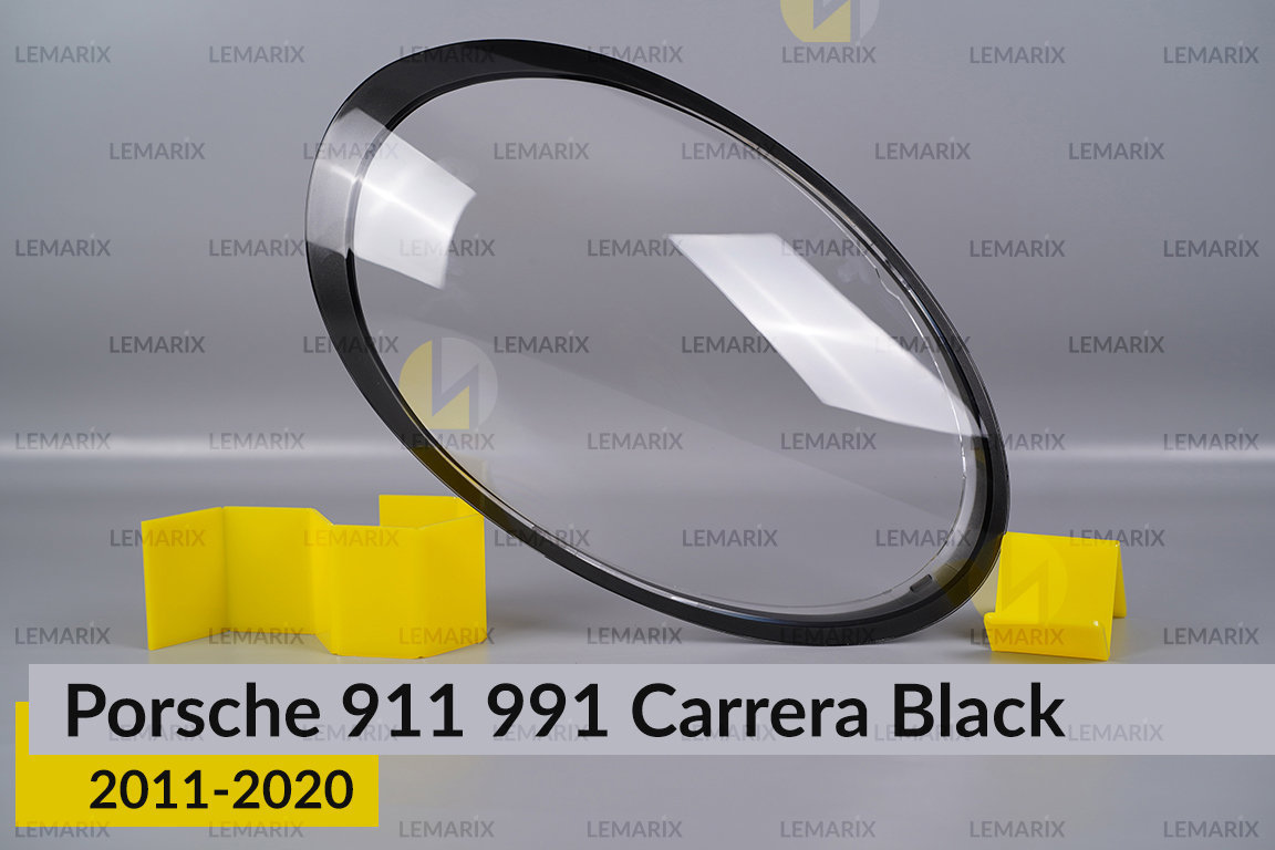 Скло фари Porsche 911 991 Carrera Black (2011-2020) праве