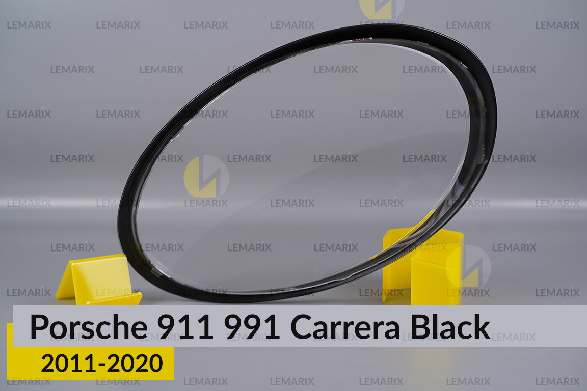 Скло фари Porsche 911 991 Carrera Black (2011-2020) праве