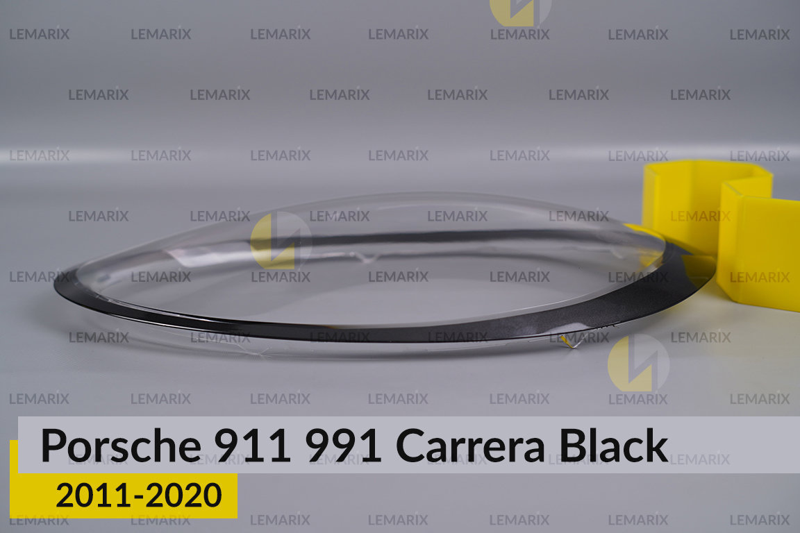 Скло фари Porsche 911 991 Carrera Black (2011-2020) праве