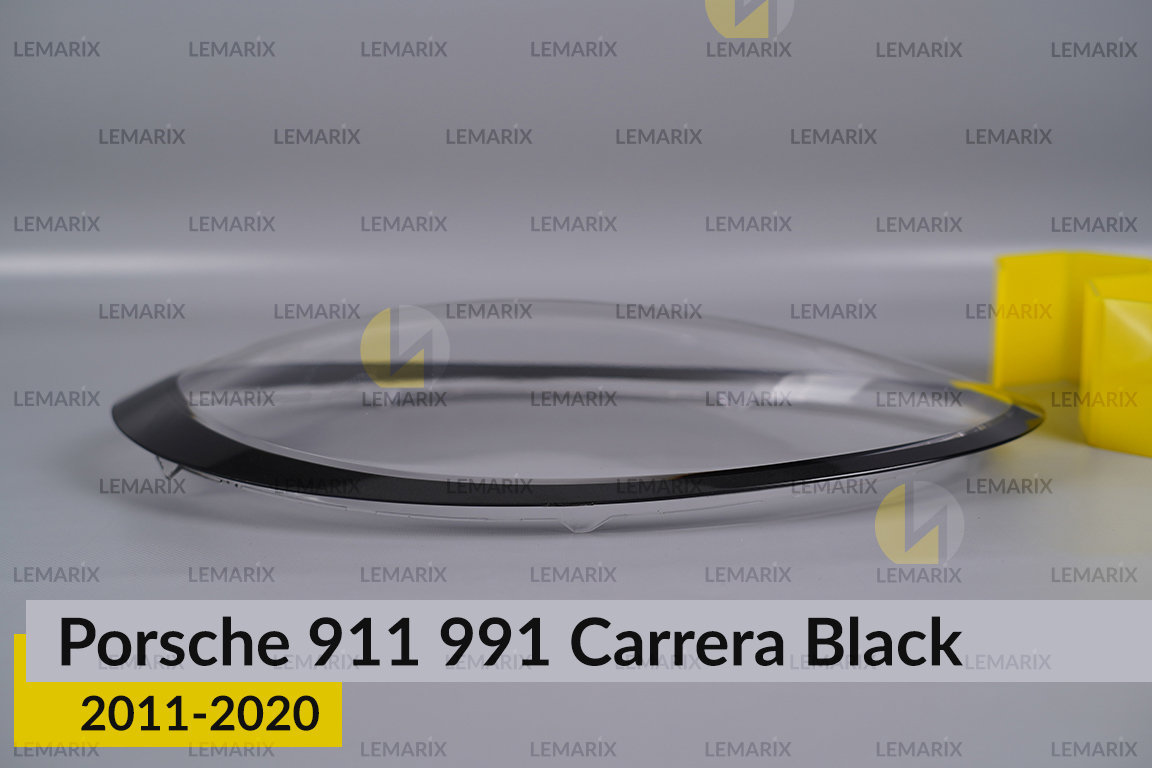 Скло фари Porsche 911 991 Carrera Black (2011-2020) праве