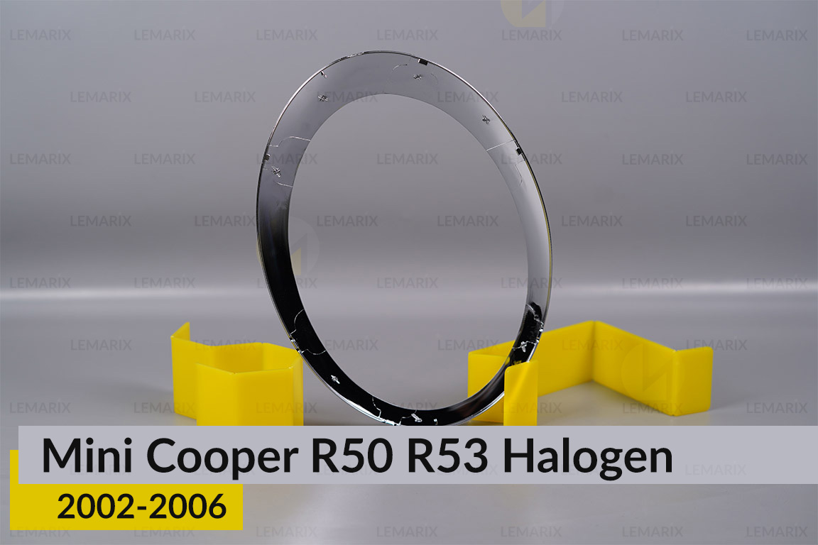Хромована маска Mini Cooper R50 R52 R53 Halogen (2002-2006) ліва