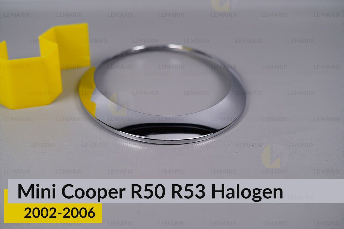 Хромована маска Mini Cooper R50 R52 R53 Halogen (2002-2006) ліва