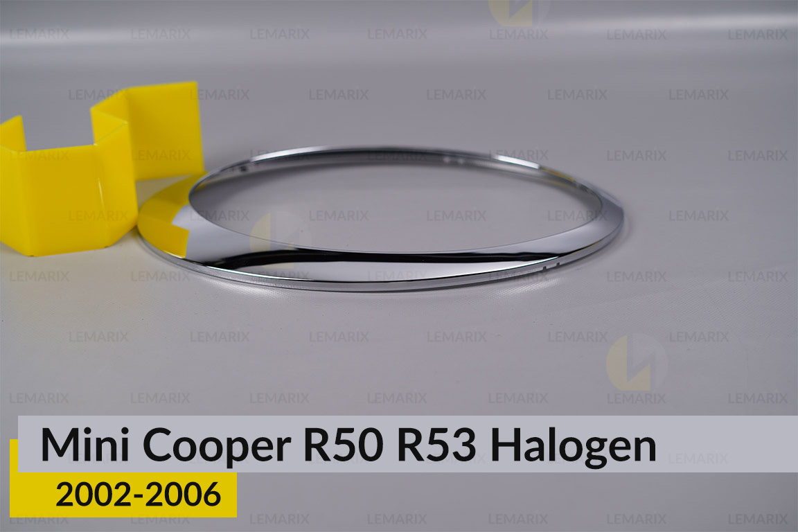 Хромована маска Mini Cooper R50 R52 R53 Halogen (2002-2006) ліва