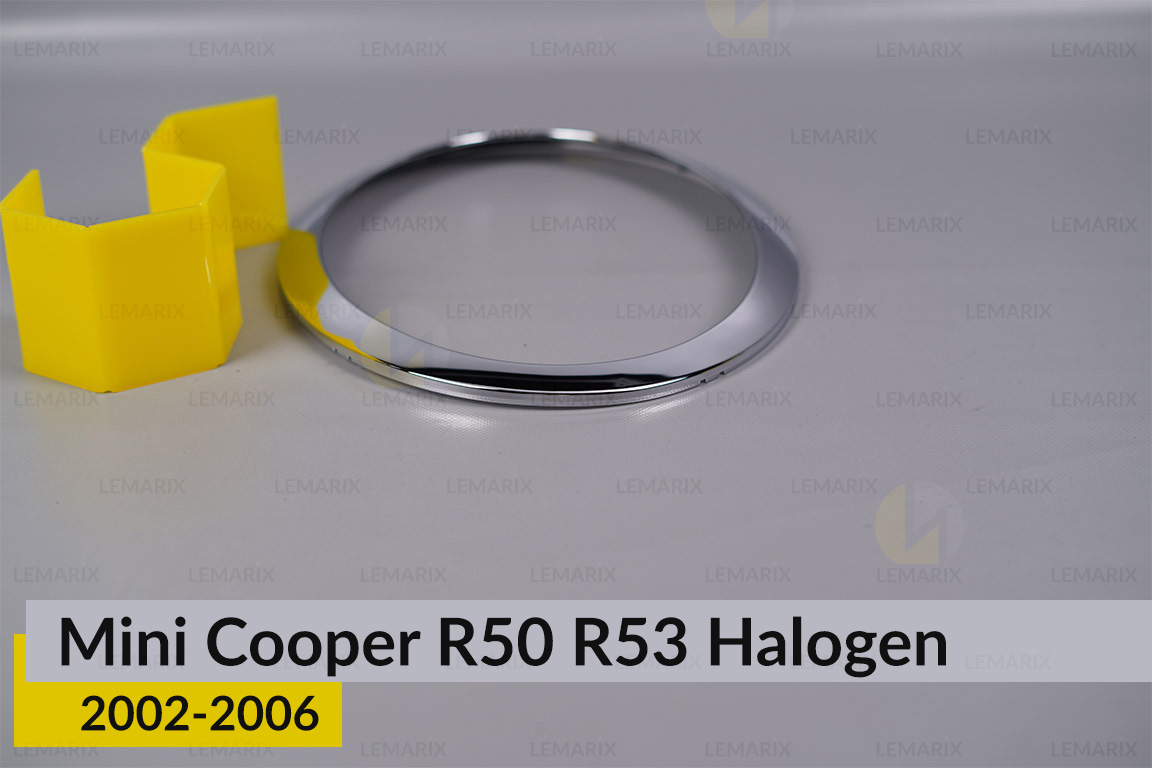 Хромована маска Mini Cooper R50 R52 R53 Halogen (2002-2006) ліва