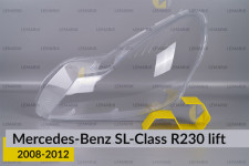 Скло фари Mercedes-Benz SL-Class R230 (2008-2012) рест ліве