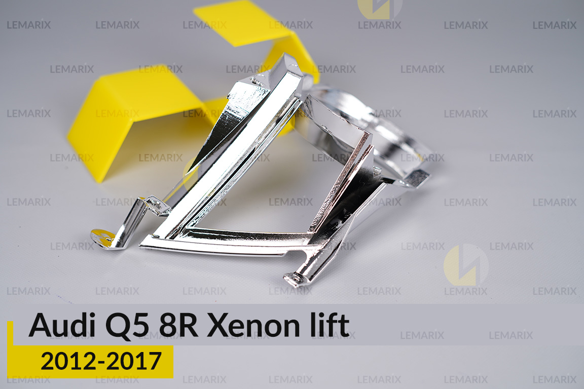 Хромована маска лінзи Audi Q5 8R Xenon (2012-2017) рест ліва