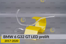 Кольцо световод фары BMW 6 G32 GT LED (2017-2020) дорест малое внутреннее Icon Light левое