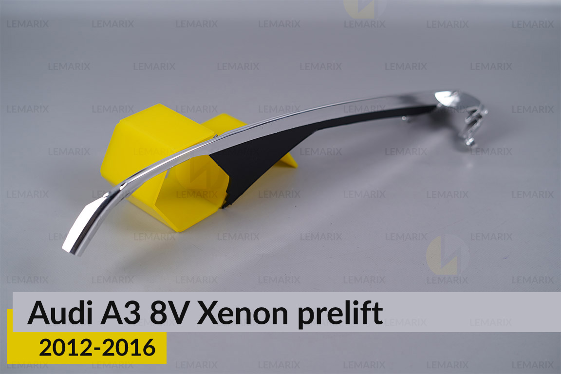 Хромована декоративна маска верхня Audi A3 8V Xenon (2012-2016) дорест права