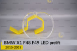Кільце світловод фари BMW X1 F48 F49 LED (2015-2019) дорест велике зовнішнє ліве