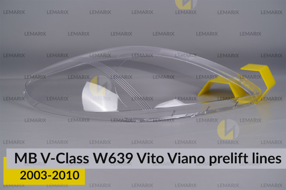 Скло фари Mercedes-Benz V-Class W639 Vito Viano (2003-2010) полоски дорест праве