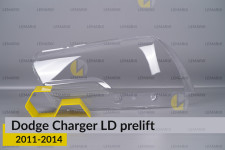 Скло фари Dodge Charger LD (2011-2014) дорест ліве