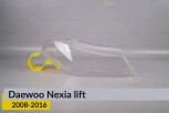Скло фари Daewoo Nexia (2008-2016) рест праве