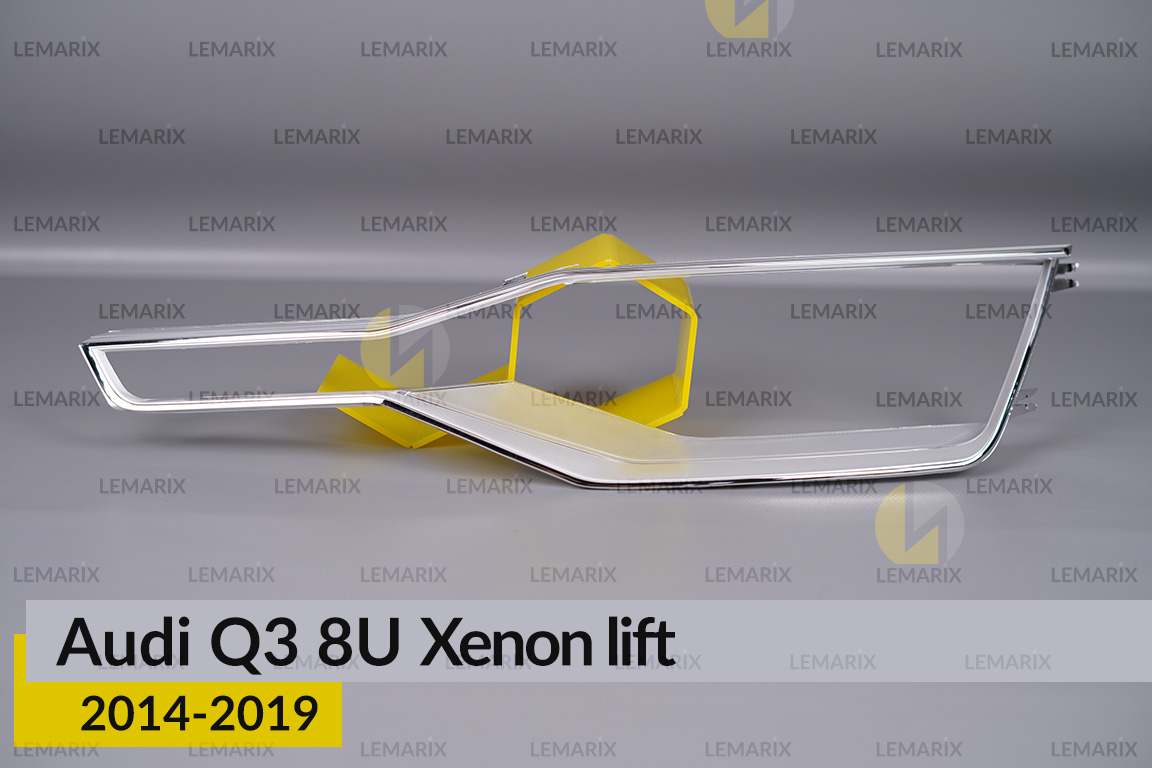 Хромована декоративна маска Audi Q3 8U Xenon (2014-2019) рест ліва