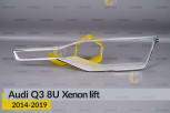 Хромована декоративна маска Audi Q3 8U Xenon (2014-2019) рест ліва